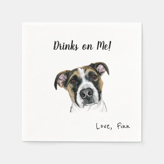 Dog Cocktail Napkins Servet (Voorkant)