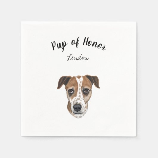Dog Cocktail Napkins Servet (Voorkant)