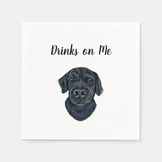 Dog Cocktail Napkins Servet (Voorkant)