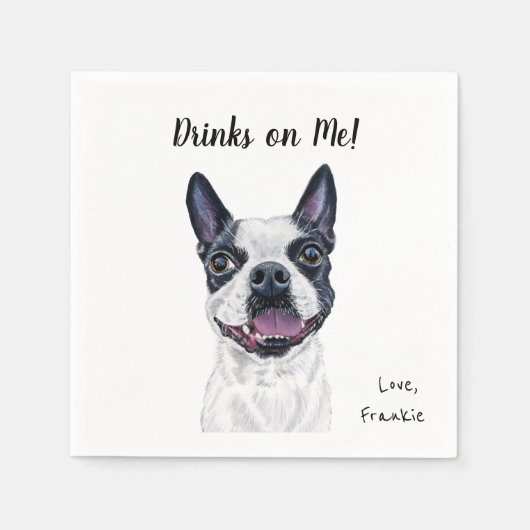 Dog Cocktail Napkins Servet (Voorkant)