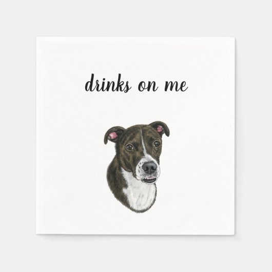 Dog Cocktail Napkins Servet (Voorkant)