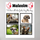 Dog collage - 4 foto's op maat poster (Voorkant)