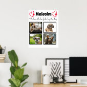 Dog collage - 4 foto's op maat poster (Thuiskantoor)