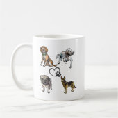 Dog Collage Pet Paw Heart Design Coffee Mok (Links)