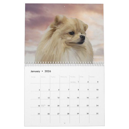 Dog Collectie Olieverfschilderijen Kunst Kalender (Jan 2026)