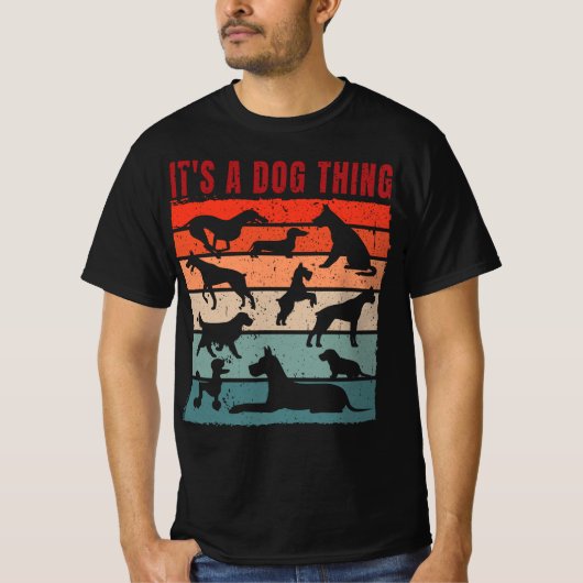 Dog Collectie Retro T-shirt (Voorkant)