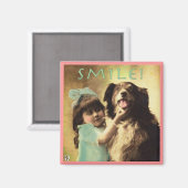 Dog Collie Smile Fotomagneet Magneet (Voorkant / Achterkant)