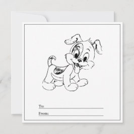 Dog Coloring Page Kind Boy Kaart Happy Valentijns