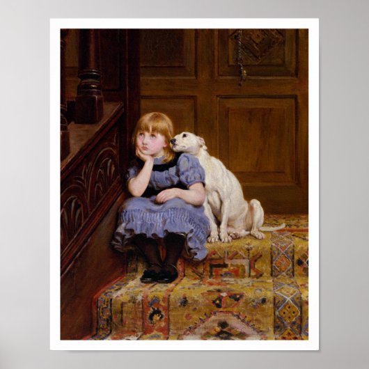 Dog Comforting Girl - Sympathie van R. Briton Poster (Voorkant)