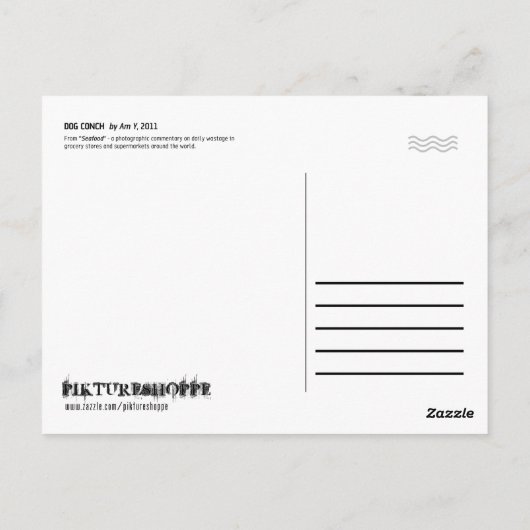 Dog Conch Briefkaart (Achterkant)