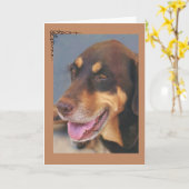 Dog Condolence Kaart (Gele Bloem)