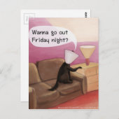 Dog Cone Dating Funny Cartoon Briefkaart (Voorkant / Achterkant)