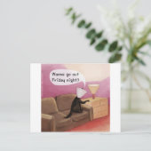 Dog Cone Dating Funny Cartoon Briefkaart (Staand voorkant)