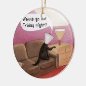 Dog Cone Dating Funny Cartoon Keramisch Ornament (Links)