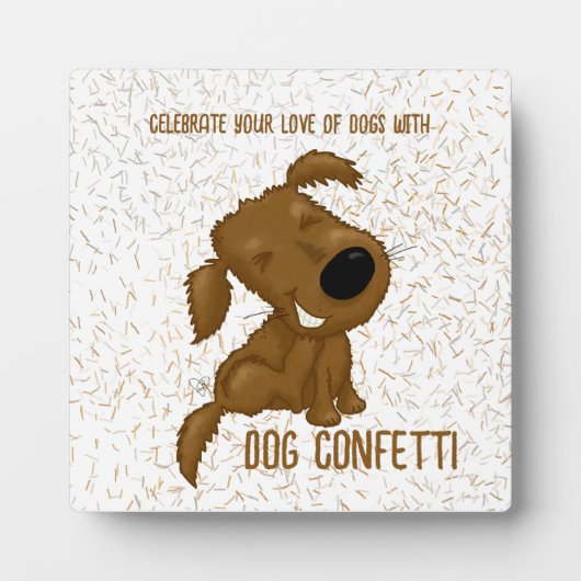 Dog Confetti Shedding Dog Fotoplaat (Voorkant)