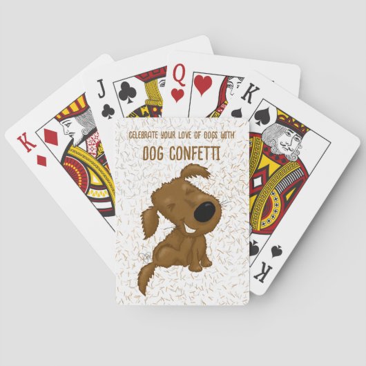 Dog Confetti Shedding Dog Pokerkaarten (Achterkant)