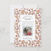Dog Cookies Puppy's Eerste Kerstmis Dank u Kaart (Voorkant)