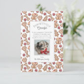 Dog Cookies Puppy's Eerste Kerstmis Dank u Kaart (Staand voorkant)