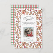 Dog Cookies Puppy's Eerste Kerstmis Dank u Kaart (Voorkant / Achterkant)