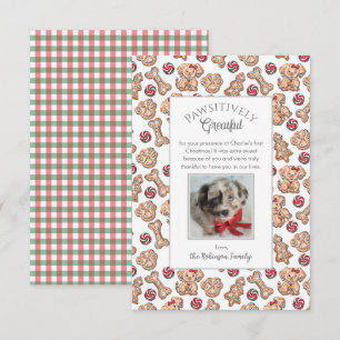 Dog Cookies Puppy's Eerste Kerstmis Dank u Kaart