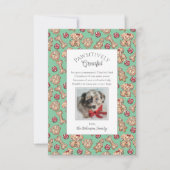 Dog Cookies Puppy's Eerste Kerstmis Dank u Kaart (Voorkant)