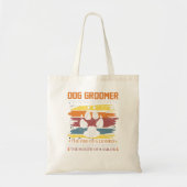 Dog Cool Dog Groomer Retro Funny Dog Groomer Paw Tote Bag (Voorkant)