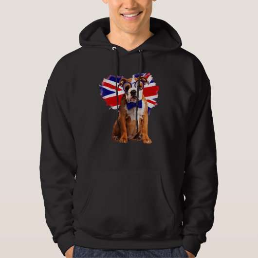Dog  Cool English Bulldog Hoodie (Voorkant)