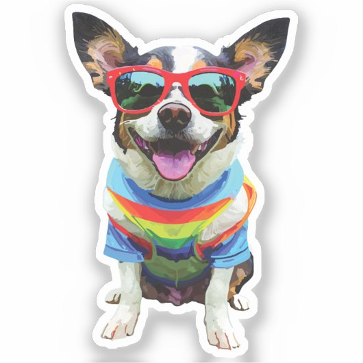 dog cool sticker (Voorkant)