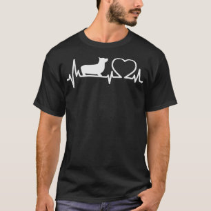 Dog Corgi HeartbeatFunny Corgi Hondenliefhebber T-shirt