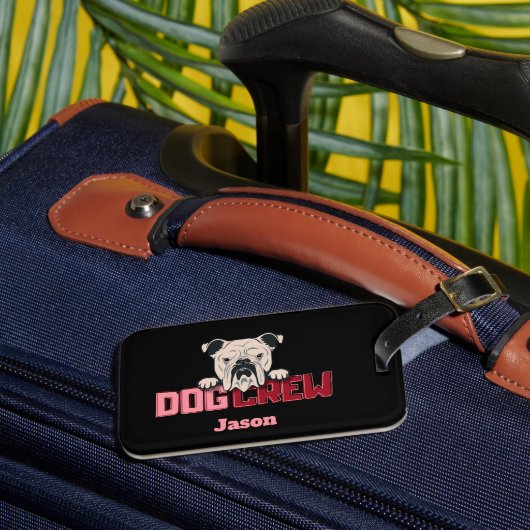 Dog Crew Bulldog Custom Bagagelabel (Voorkant Insitu 3)