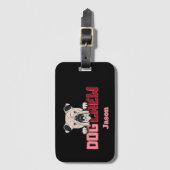 Dog Crew Bulldog Custom Bagagelabel (Voorkant (verticaal))