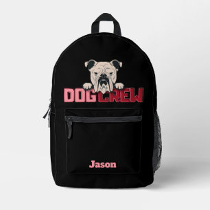 Dog Crew Bulldog Custom Bedrukte Rugzak