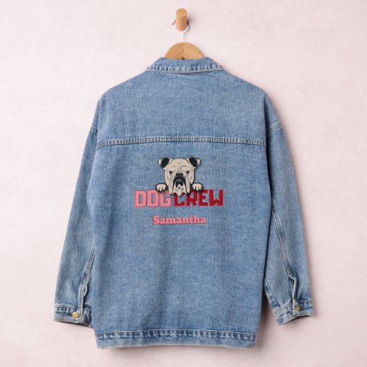 Dog Crew Bulldog Custom Denim Jacket (Hangar)
