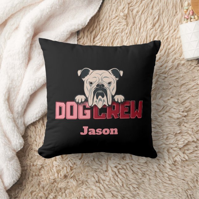 Dog Crew Bulldog Custom Kussen (Deken)