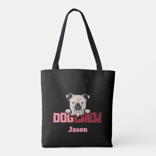 Dog Crew Bulldog Custom Tote Bag (Achterkant)