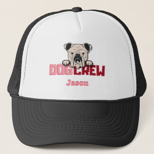 Dog Crew Bulldog Custom Trucker Pet (Voorkant)
