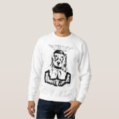 DOG CREWNECK IK ZAL LATER APOLOGIZE (ZWART EN WITT TRUI (Voorkant volledig)