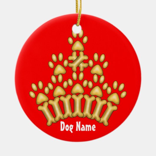 Dog Crown Keramisch Ornament (Voorkant)