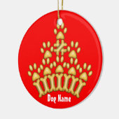 Dog Crown Keramisch Ornament (Links)
