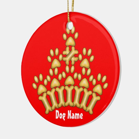 Dog Crown Keramisch Ornament (Links)