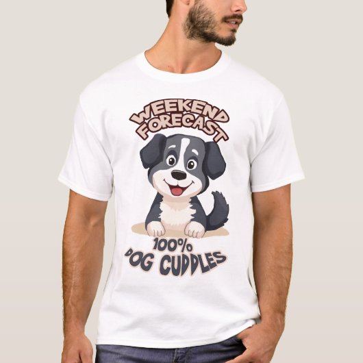 Dog cuddles funny t-shirt (Voorkant)