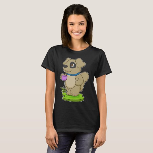 Dog Cup koffie T-shirt (Voorkant volledig)