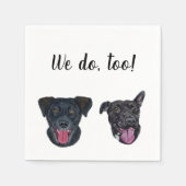 Dog Custom Cocktail Napkin Servet (Voorkant)
