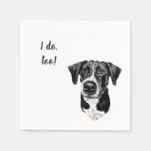 Dog Custom Cocktail Napkin Servet (Voorkant)