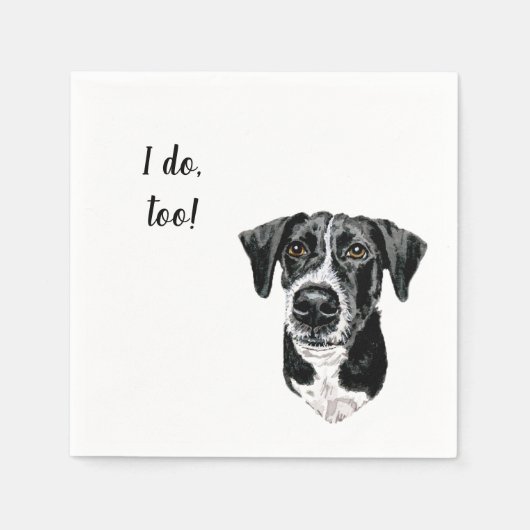 Dog Custom Cocktail Napkin Servet (Voorkant)