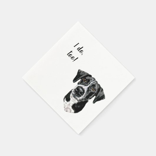 Dog Custom Cocktail Napkin Servet (Hoek)