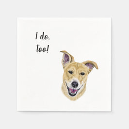 Dog Custom Cocktail Napkin Servet