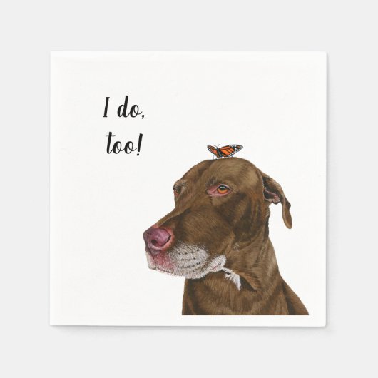 Dog Custom Cocktail Napkin Servet (Voorkant)