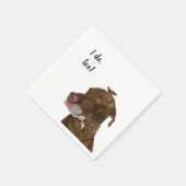 Dog Custom Cocktail Napkin Servet (Hoek)