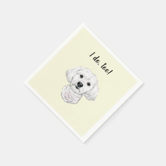 Dog Custom Cocktail Napkin Servet (Hoek)